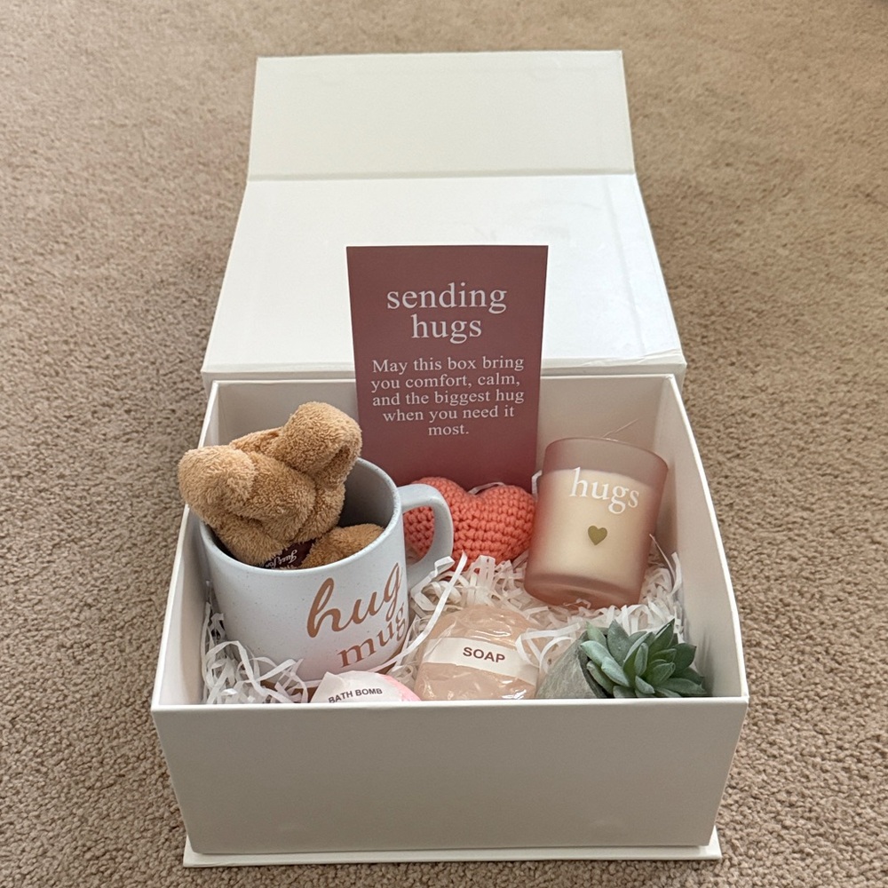 Box of Comfort - Cozy Gift Set with Mug and Candle and Small Get Well Gifts
